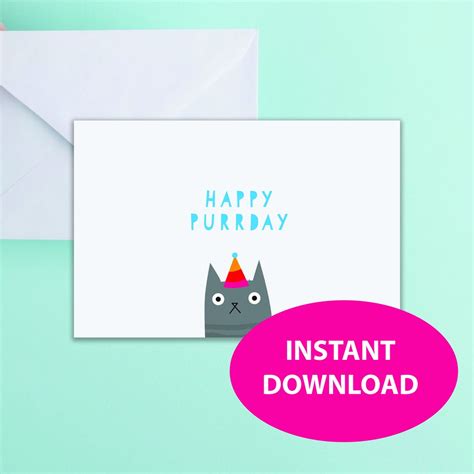 Funny Cat Birthday Card, Funny Cat Themed Card, Unique and Funny ...