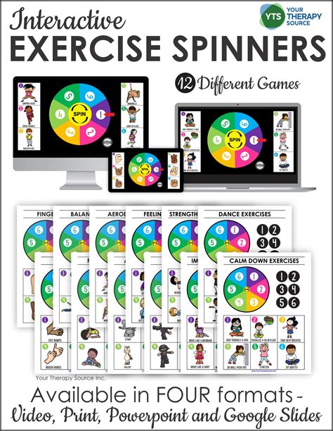 Fitness Games for Kids - Exercise Spinners - Your Therapy Source