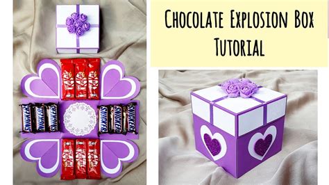 Birthday Explosion Box|How to make Explosion Box|Chocolate Explosion ...