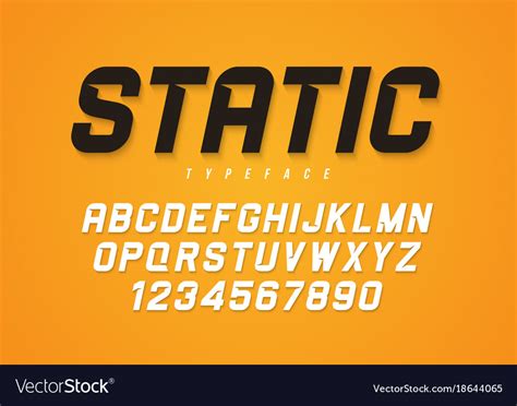 Static decorative bold italic font design Vector Image