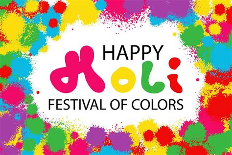 Happy Holi festival of colors vector illustration 17225368 Vector Art ...