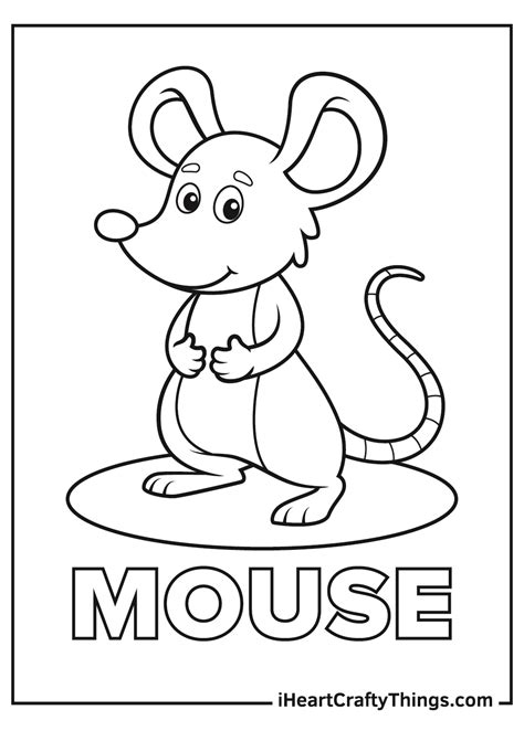 Cute Mouse Coloring Page