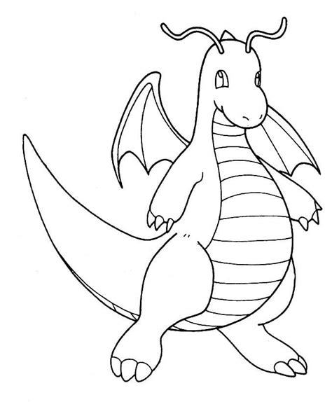 Dragonite Pokemon coloring page - Download, Print or Color Online for Free