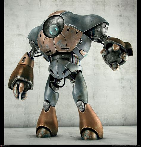 Robot by Victor Hugo Sousa | 3D | CGSociety | Robot design, Robot ...