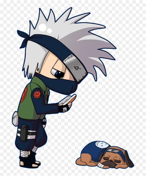 Drawing Chibis Kakashi Huge Freebie Download For Powerpoint - Chibi Kakashi And Pakkun, HD Png ...