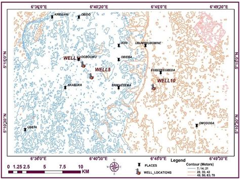 Location of map of the study area showing oil wells and ground... | Download Scientific Diagram