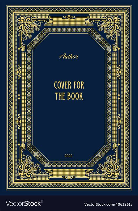 Old book cover design elements Royalty Free Vector Image