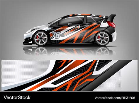 Sport car racing wrap design design Royalty Free Vector