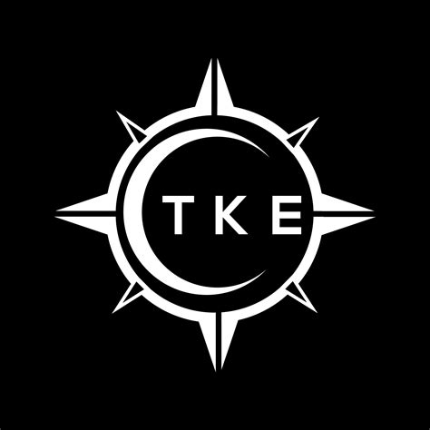 TKE abstract technology logo design on Black background. TKE creative ...