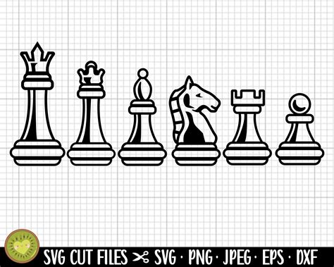 Chess Pieces Svg Png Vector Clipart Commercial Use Chessmen Svg Png Cricut Cut Files Clipart - Etsy