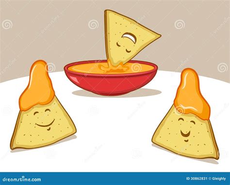 Nachos Cartoon Character Bring The Flags Of Various Countries Vector ...