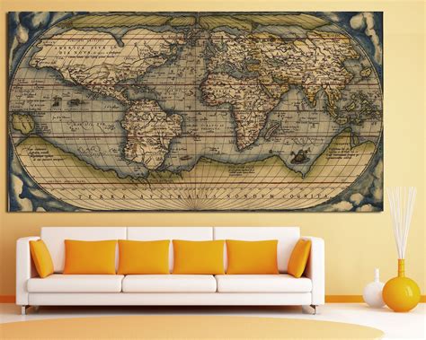 30+ Vintage World Map Wall Art – HomeDecorish