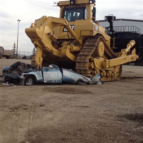 Caterpillar D11T Bulldozer Car Crush | Heavy construction equipment, Heavy equipment, Heavy ...