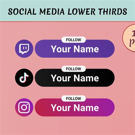 Twitch Social Lower Third - Etsy