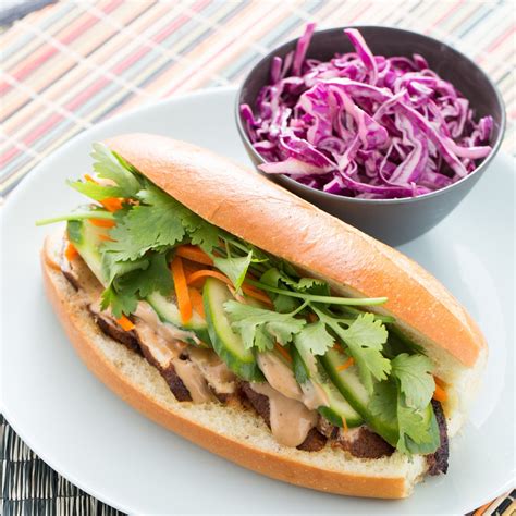 Recipe: Chicken Bánh Mí with Pickled Vegetables & Sesame Cabbage Salad - Blue Apron