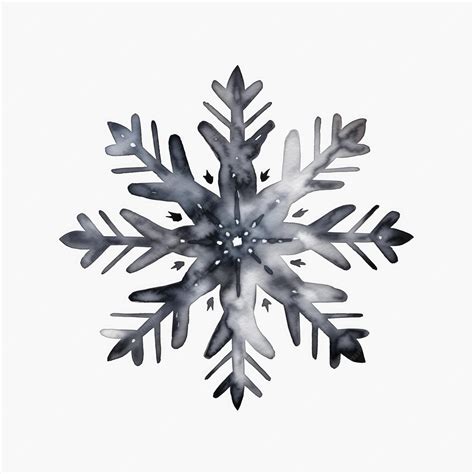 Premium AI Image | Watercolor Snowflake isolated on white background