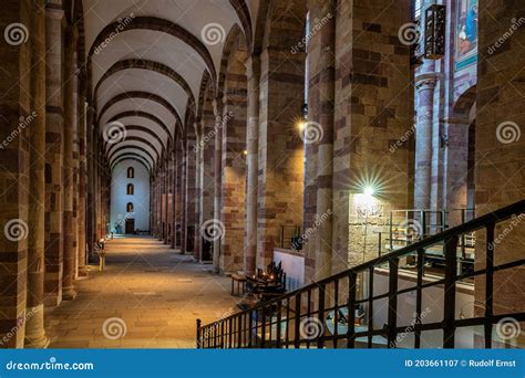 Interior of Cathedral in Speyer, Germany. the Imperial Cathedral ...