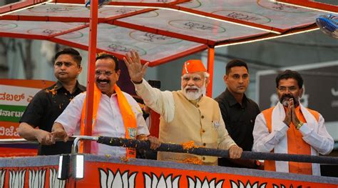 Bangalore | Karnataka Assembly polls: Prime Minister Modi's show of strenth in mega roadshow in ...