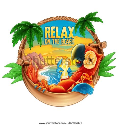 Relax On Beach Stock Vector (Royalty Free) 582909391 | Shutterstock