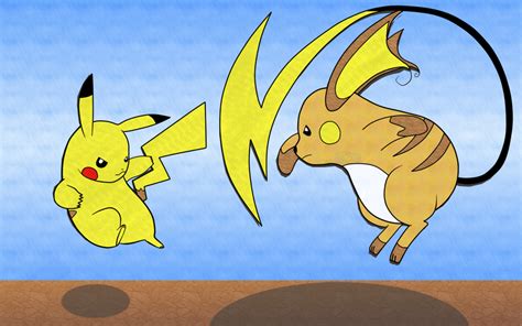 Pikachu Vs. Raichu by Swimmergirlie on DeviantArt