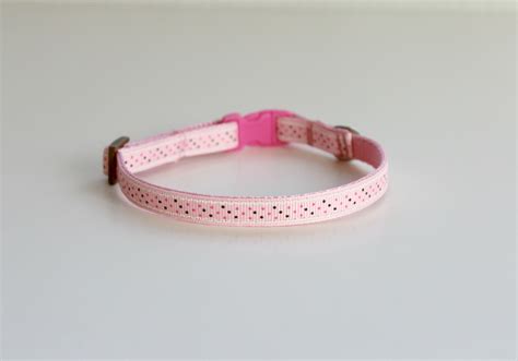 Cat Collar Pink Cat Collar Kitten Collar Cute Collar Polka - Etsy