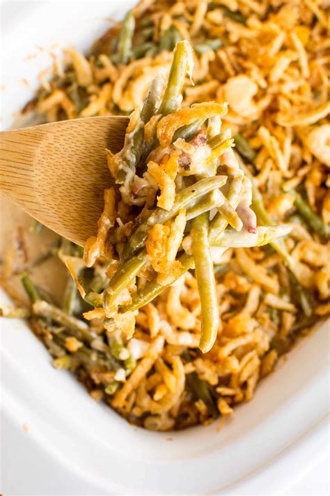 Slow Cooker Fresh Green Bean Casserole - Slow Cooker Gourmet