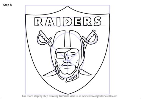 How to Draw Oakland Raiders Logo (NFL) Step by Step ...