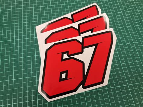 3 X Custom Racing Numbers Vinyl Stickers Decals Graphics Race - Etsy