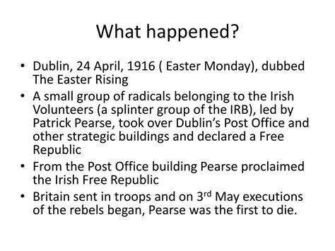 PPT - Easter 1916 PowerPoint Presentation, free download - ID:2007663