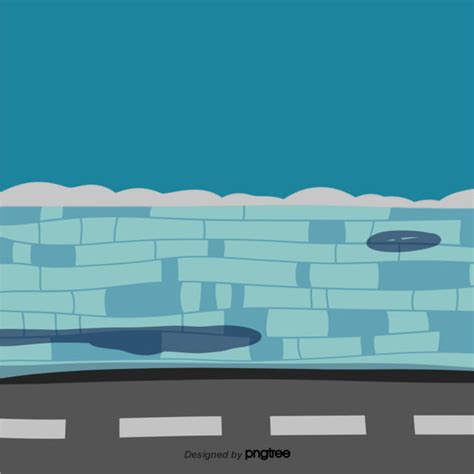 Cartoon Road Wall Scene Background, Element, Highway, Cartoon Background Image And Wallpaper for ...