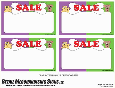 Free Printable Tag Sale Signs - Printable Templates