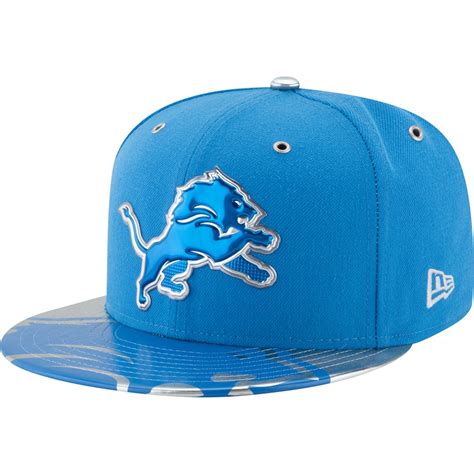 Men's New Era Blue Detroit Lions Spotlight 59FIFTY Fitted Hat