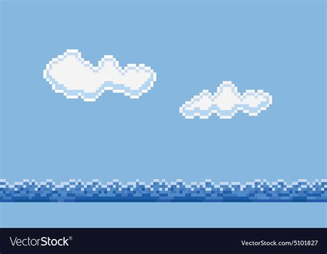 Pixel Art Sea Background