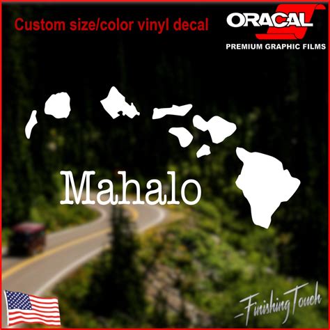 Mahalo Hawaii, Hawaiian Islands – Finishing Touch Vinyl Art