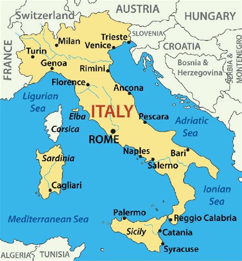 Detailed Map of Italy with major Cities + Places | This is Italy