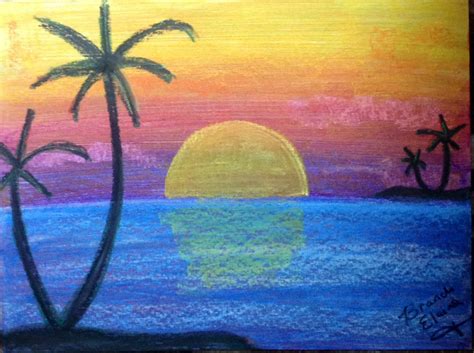 Sunset Desert Painting Easy Pastel Sunset Oil Drawing Brandi Smith Drawings Easy Scenery Viola ...