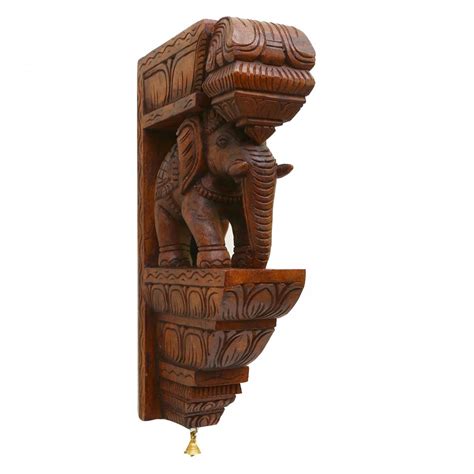 VAAGAI WOODEN YAZHI ELEPHANT WALL HANGING