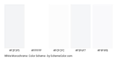 White Monochrome Color Scheme » Monochromatic » SchemeColor.com