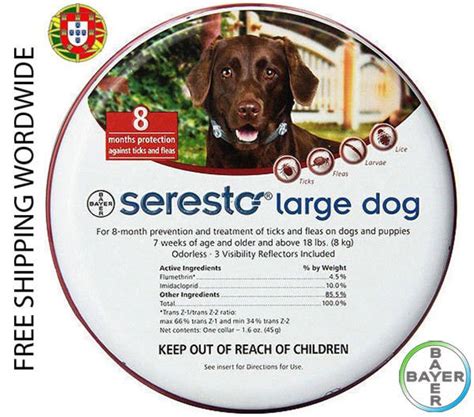 Seresto collar large dog > 8kg > 18lb SERESTO COLLAR LARG DOGS FROM BAYER - FREE SHIPPING