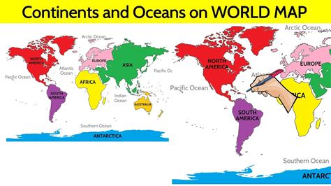 Images Of World Map With Continents And Oceans - Infoupdate.org