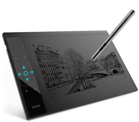 Buy Digital Graphics Drawing , 4 Touch Keys 1 Touch Panel, Battery-free Pen, Drawing Pad VEIKK ...