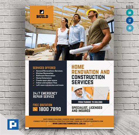 Builder Contractor Flyer - PSDPixel