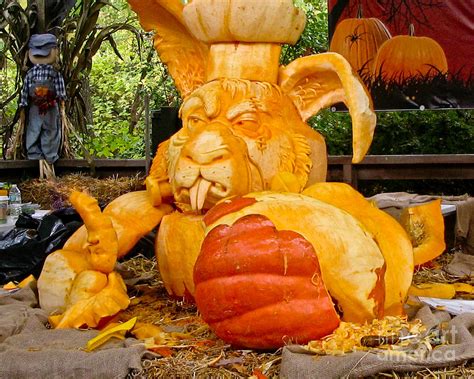 Halloween Pumpkin Sculpture Photograph by Carol F Austin