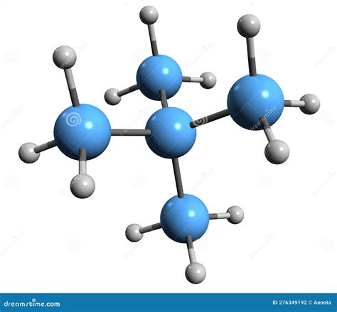 3D Image of Neopentane Skeletal Formula Stock Illustration - Illustration of synthesis ...