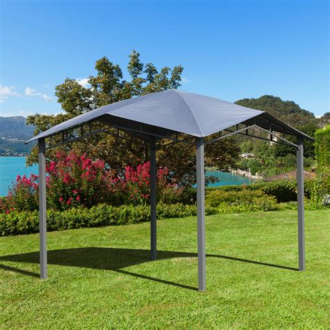 Outsunny 3x3(m) Outdoor Patio Gazebo Pavilion Canopy Tent Steel Frame Grey 5056029833278 | eBay