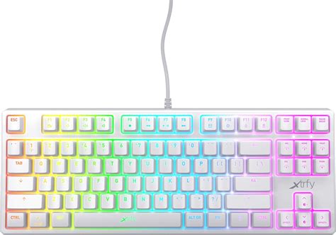 Xtrfy K4 TKL RGB White Mechanical Gaming Keyboard - Keybumps