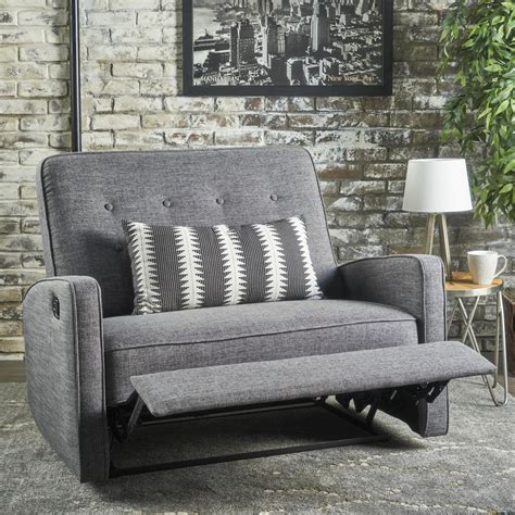 Buttoned Fabric Reclining Loveseat - NH825103 – Noble House Furniture