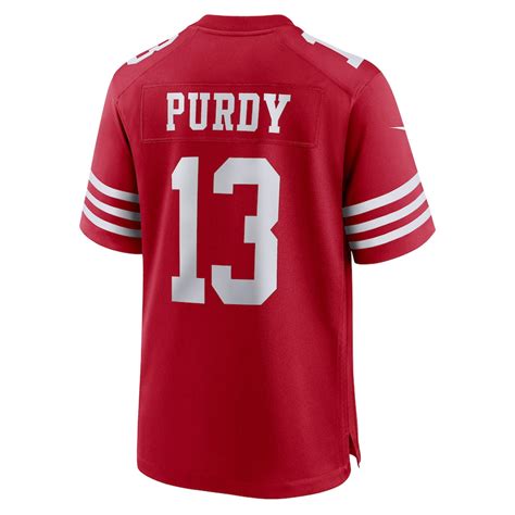 SF.49ers #13 Brock Purdy Scarlet Game Player Jersey Stitched American ...