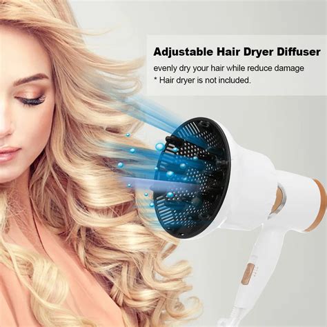 Hair Dryer Diffuser Adjustable Blow Dryers Diffuser for Curly or Wavy Hair Styling Accessories ...