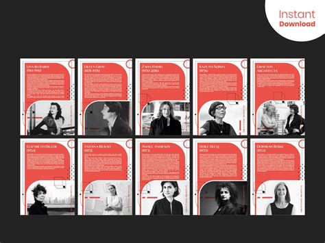 10 Great Female Architects Print Women Empowerment Famous Women Posters Digital - Etsy